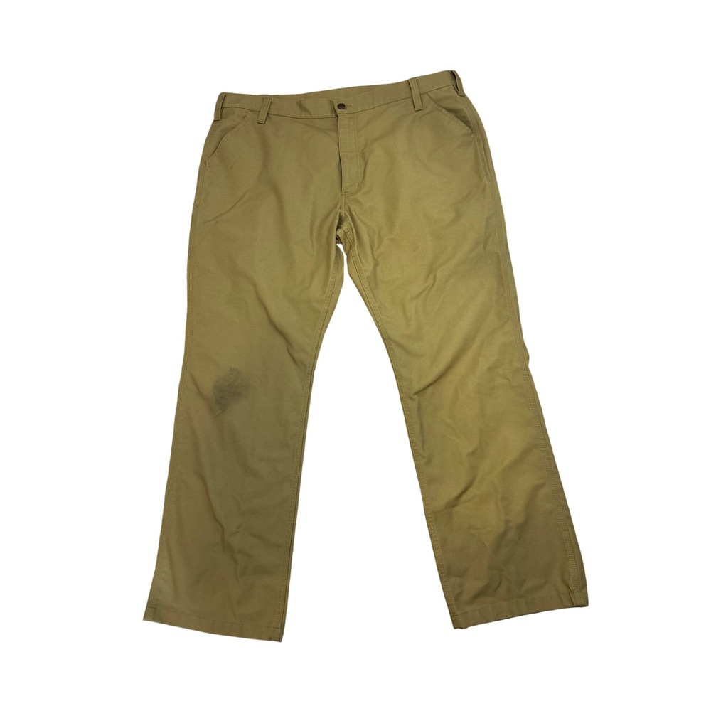Carhartt Mens Relaxed Fit Canvas Work Pants Tan Khaki 42x32